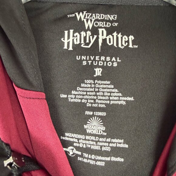 Wizarding World of Harry Potter Gryffindor Asymmetrical Zip Hooded Jacket Medium - Picture 6 of 13